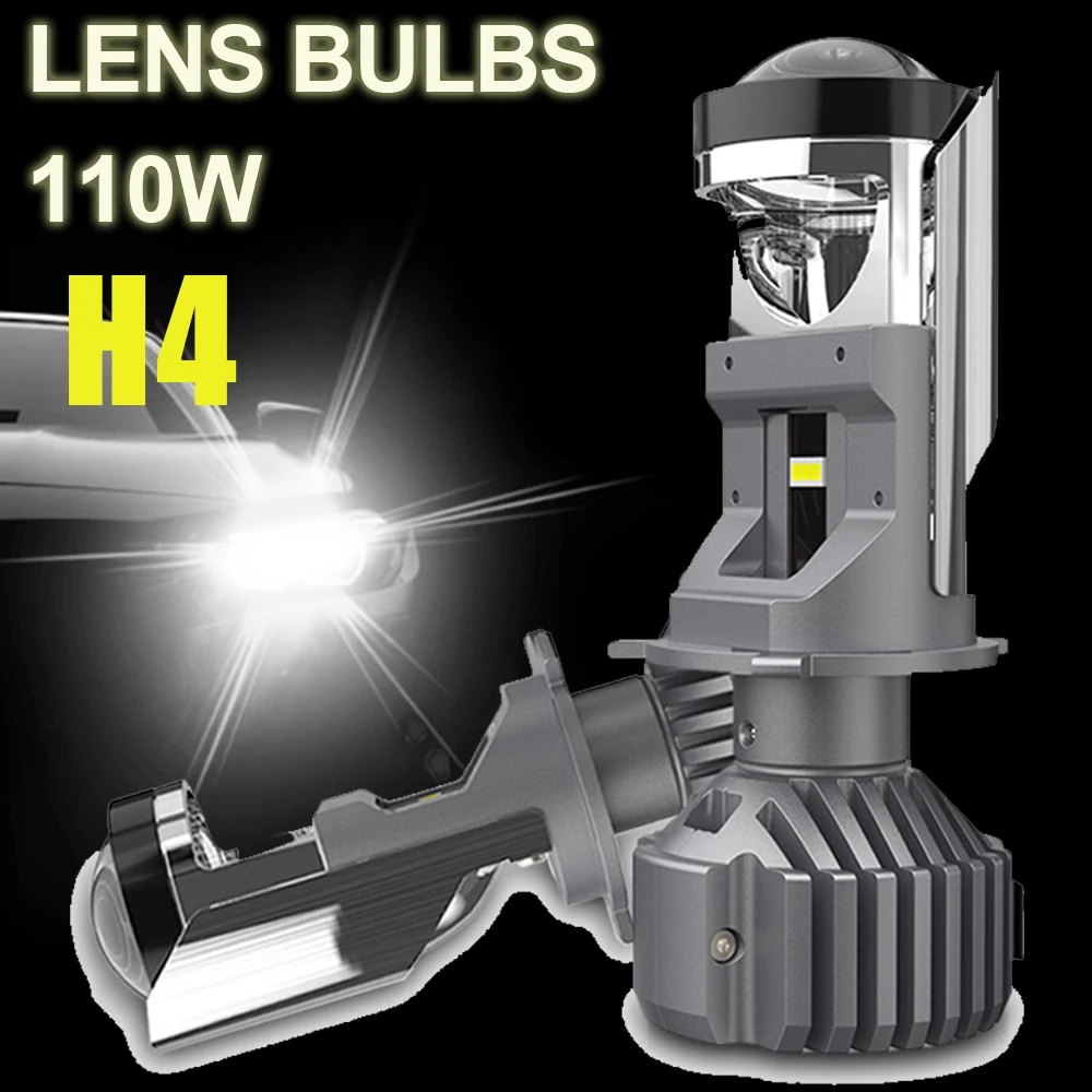 

H4 LED Car Bi-LED Projector Headlight Lens Automobles Bulb LED H4 Headlamp Conversion Kit Hi/Lo Beam Headlight 12V 6500K LHD