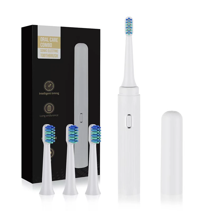 T7 Sonic Electric Toothbrush Adult Couple Rechargeable Electric Toothbrush 1 Brush Handle 4 Brush Head