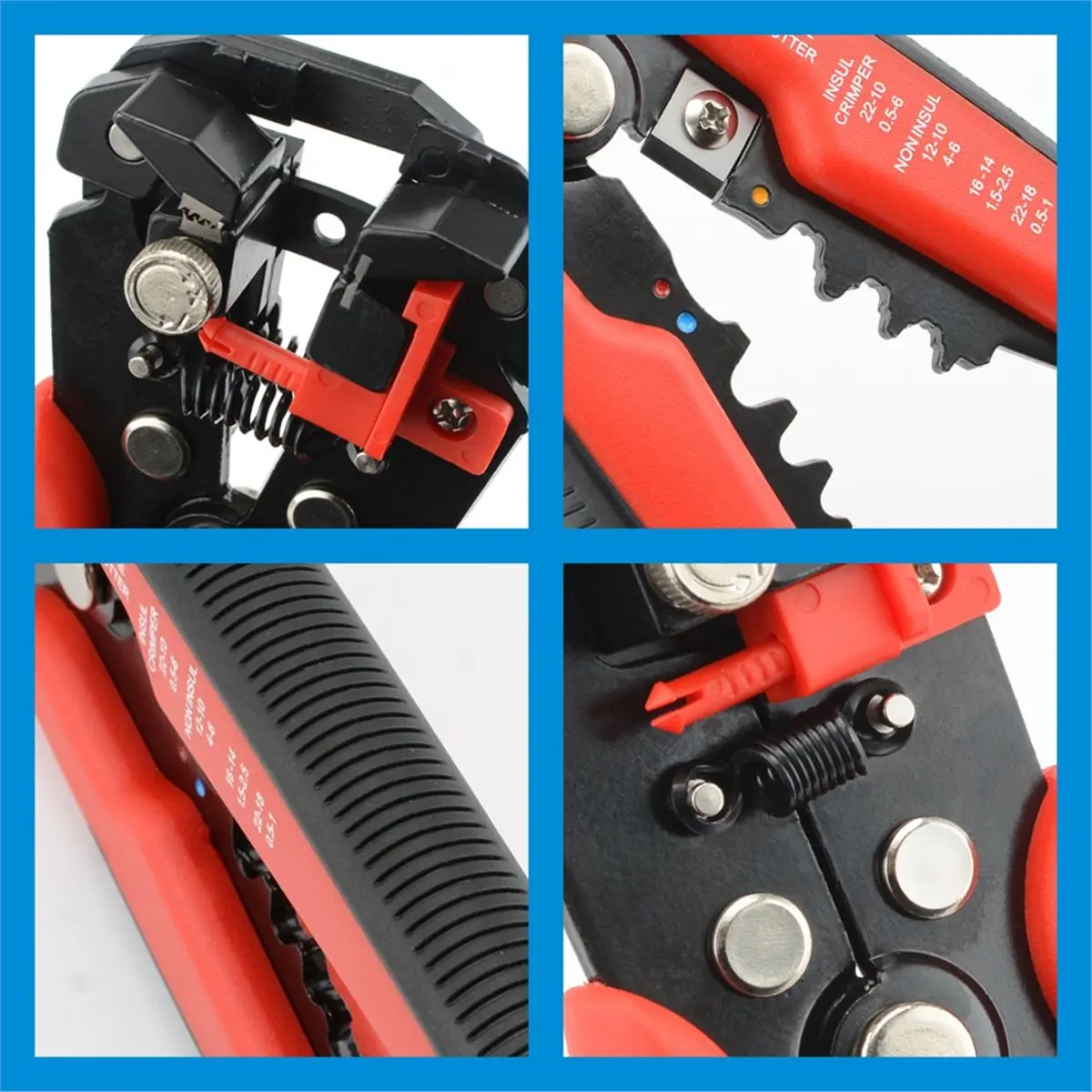 618 Mega Sale 3 In1 Wire Stripper Tools Multitool Pliers Automatic Stripping for AWG 24-10 Cutter Crimping Cable Wire