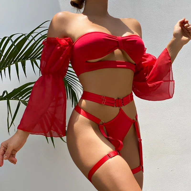 أطقم حمالة صدر وسراويل داخلية مثيرة مجموعة ملابس داخلية مثيرة من Dames Bilizna ملابس داخلية مثيرة للغاية للنساء ملابس نسائية طقم ينغيرييس نسائي