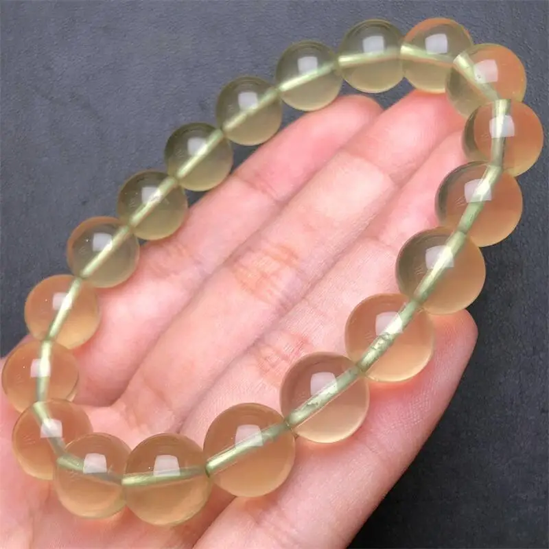 Natural Lemon Citrine Bracelet For Women Men Love Gift Crystal Gemstone Beads Strands Jewelry Gift 1PCS 10.5MM