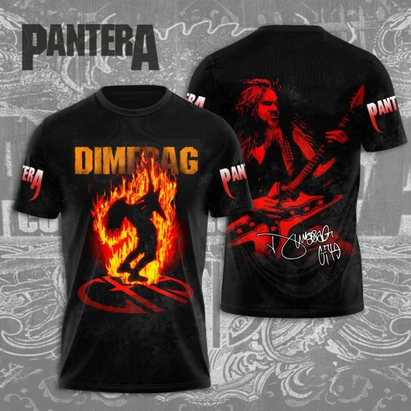 Hip Hop Classic Rock Band Pantera Album T-Shirts 3D Print Men Hip Hip Short Sleeve T Shirt Oversized Streetwear Men's Clothing