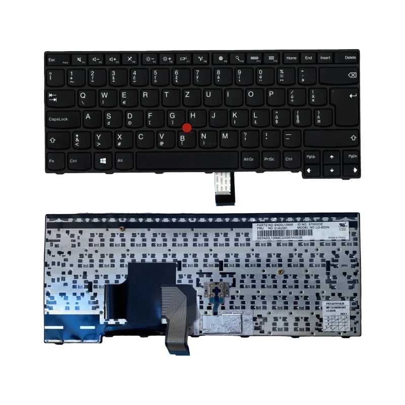 SK Slovakian Keyboard for Lenovo Thinkpad E450 E450c E455 E460 E465 04X6125 04X6165 04X6205