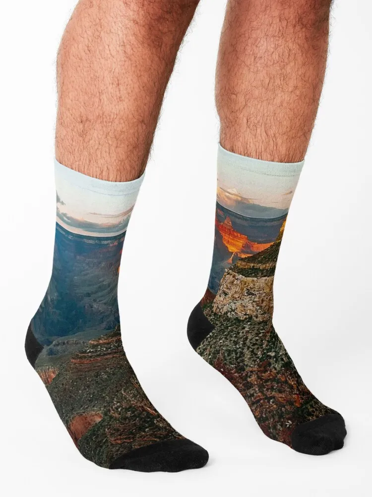 توايلايت في جراند كانيون، أريزونا الولايات المتحدة الأمريكية الجوارب الكثير بارد الرياضة kawaii الجوارب امرأة الرجال #3