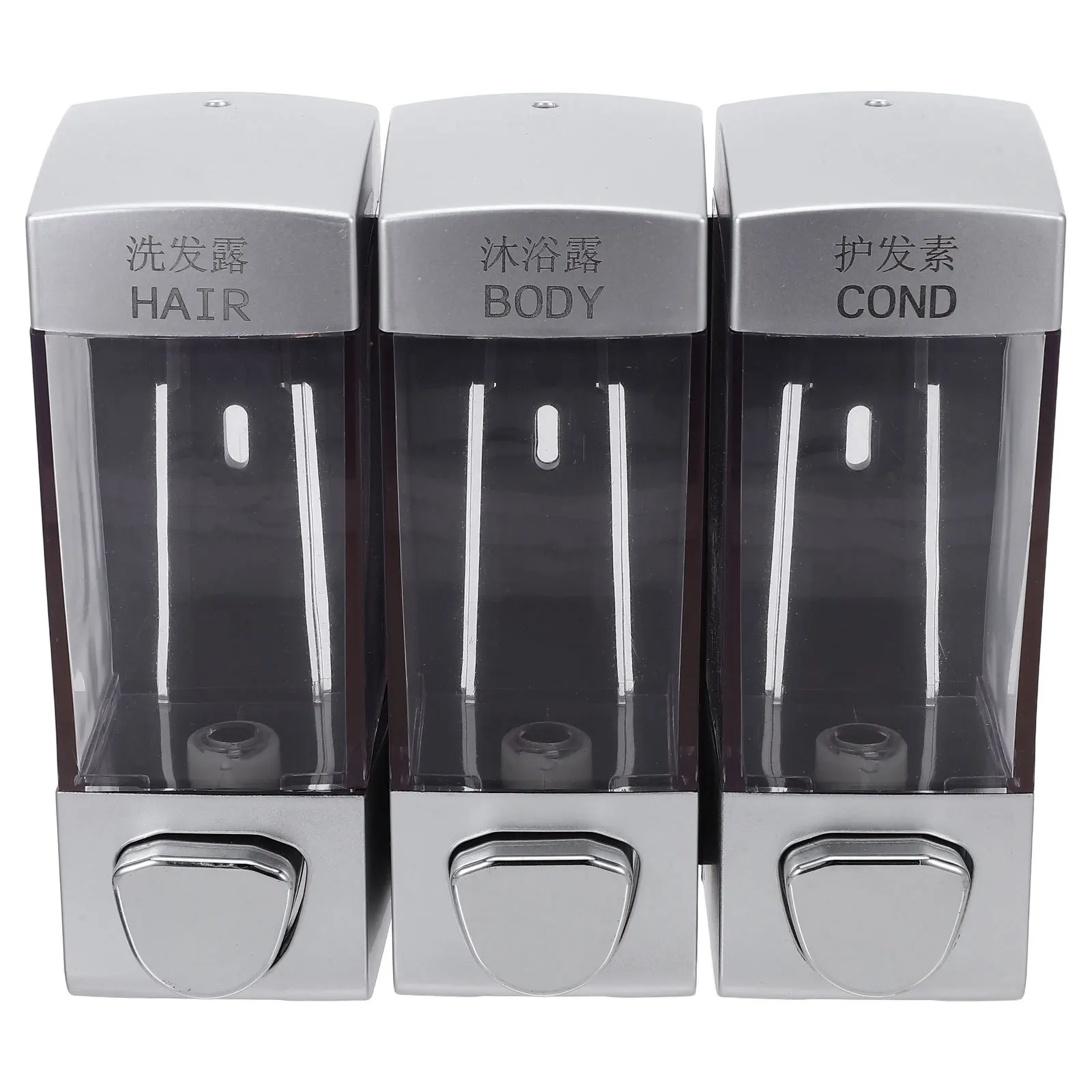 

Wall Mounted Soap Dispenser Pump For Bathroom Kitchen Hotel Shampoo Lotion Shower Gel Container With 3 Outlet Ports,