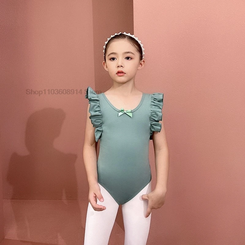 Backless cross strap dance Costumes girls Ballet Leotards Tutu Skirt Bowknot Ballerina dancewear stage Performance outfits