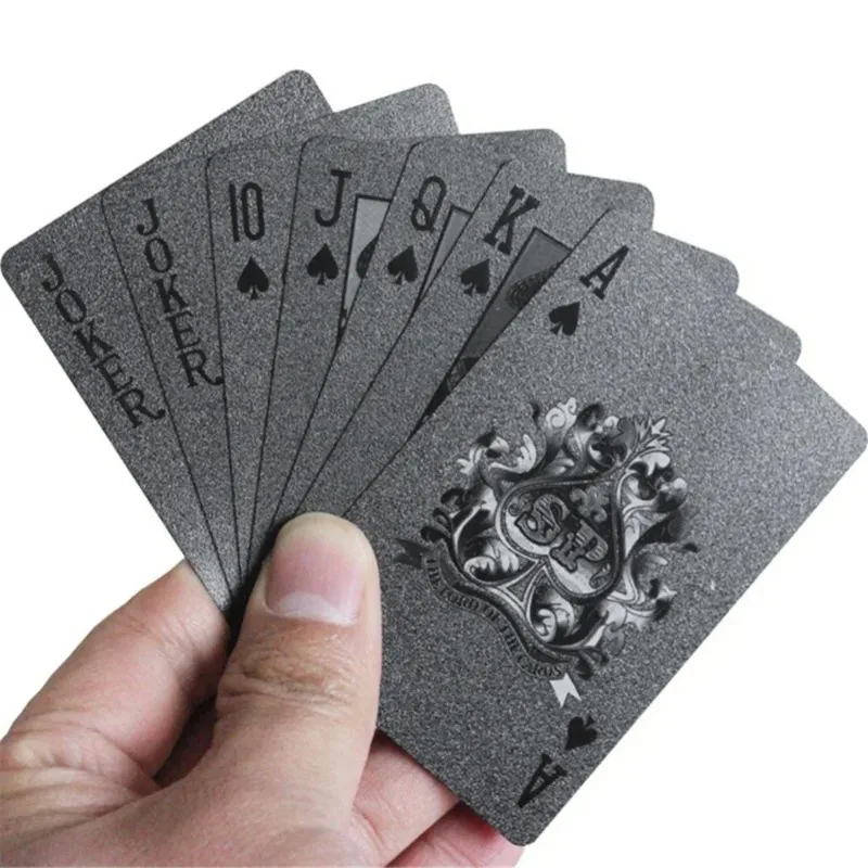 

Black Poker Deck Plastic Playing Cards Board Games Speelkaarten Plastic Cards