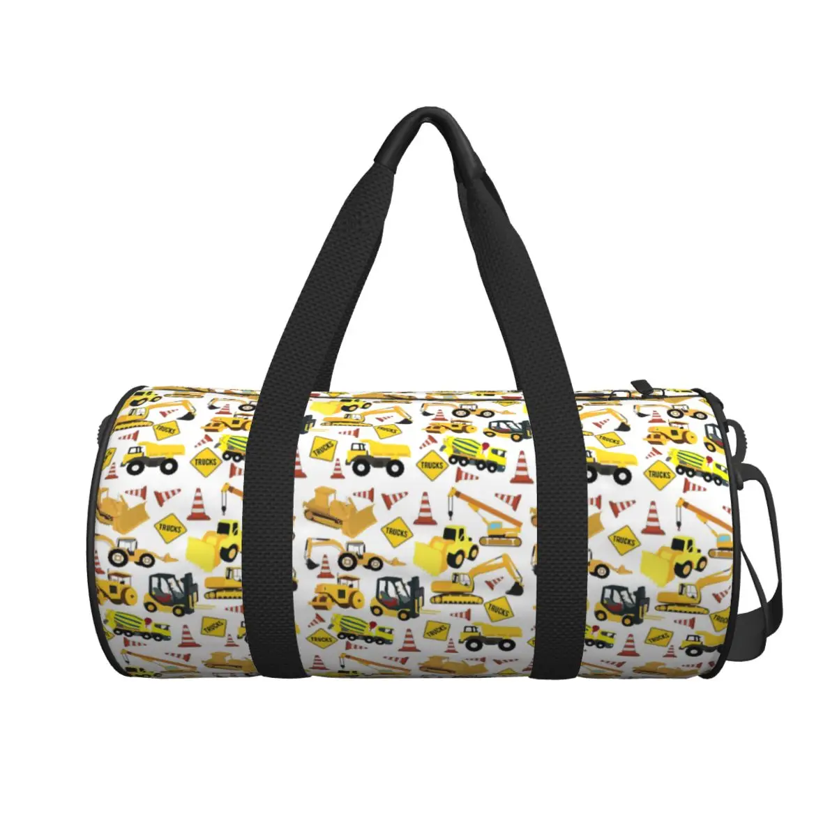 

Construction Trucks Pattern - Excavator, Backhoe And More. 1 Large Duffle Gym Bag Waterproof Duffle Travel Bags Fitness bag