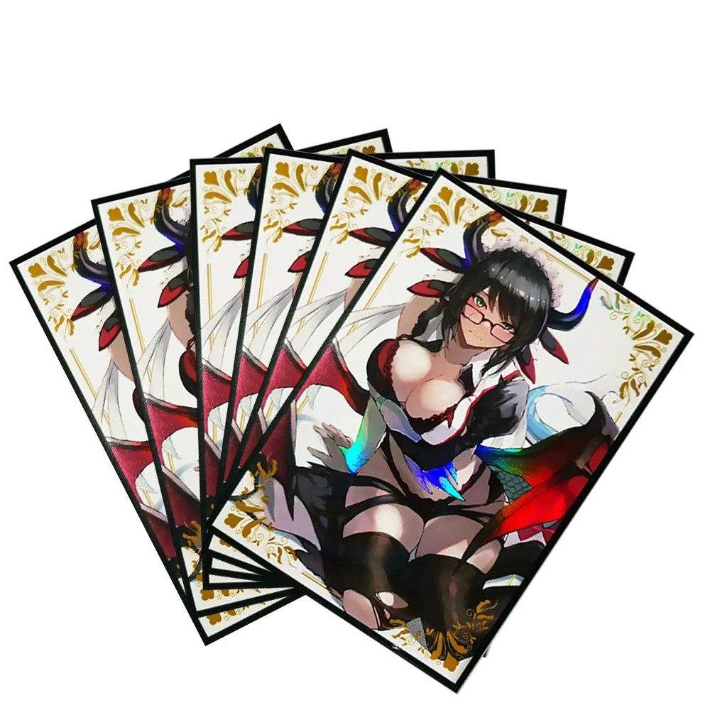 50PCS 63x90mm Half Dragon Maid Sleeve Maker Big Sister Set Protection Flash Set for YGO Game Cards