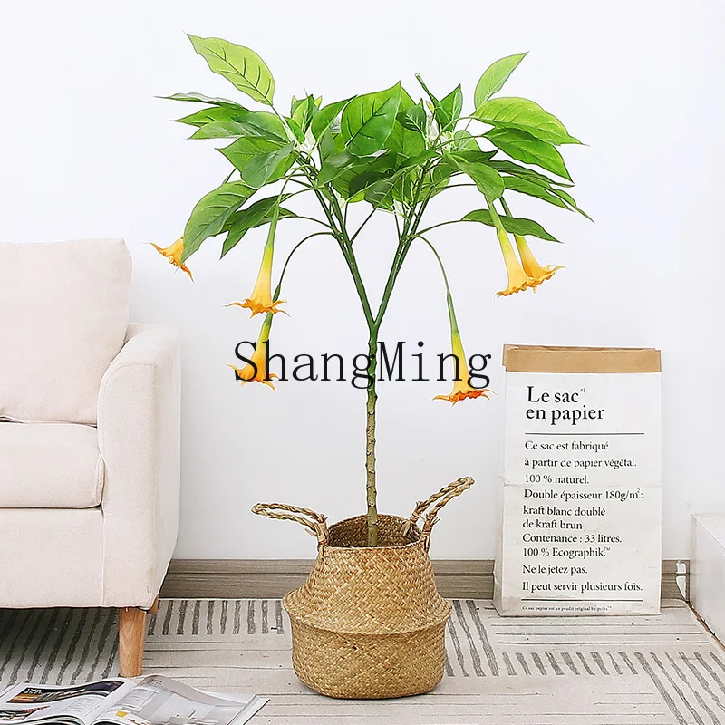 

CL value simulated green plant fake flower tree indoor living room ornament floor potted plant