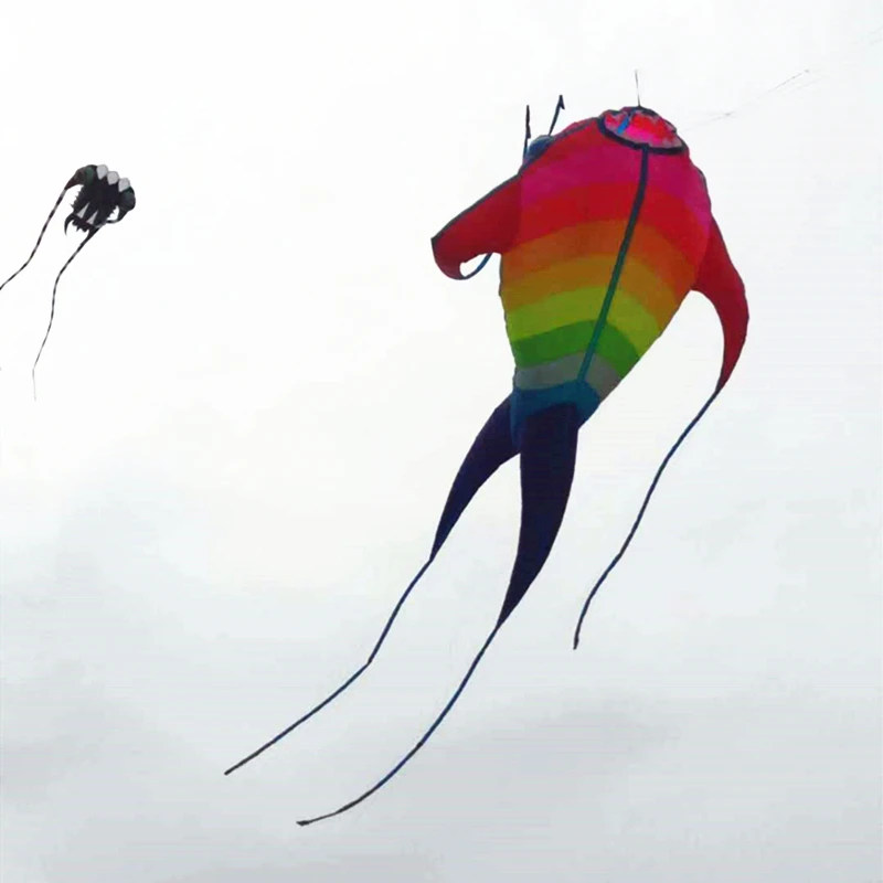 Large sea monster kite flying outdoor fun toys fish kites wind kites toy sports spinning top with rope Inflatable toys papalote