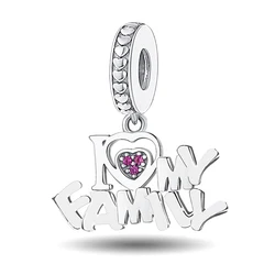 925 Sterling Silver Pink Love Heart Series Diy Charms Beads Fit Bracelet Necklace Making Gift Of High Quality Luxury Jewelry