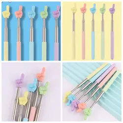 Telescopic Reading Guide Pointer Finger Shape Anti-slip Teaching Pointer Stick Mini Portable Handheld Blackboard Presenter Stick