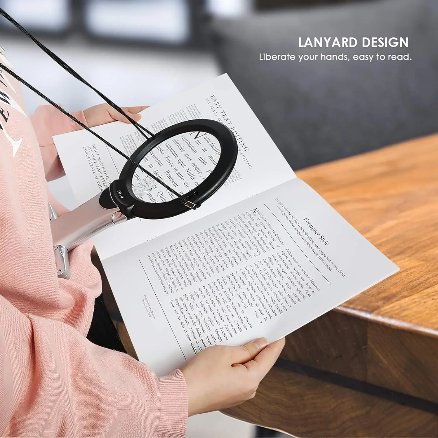 

Лупа для чтения, ручная лупа с большой подсветкой, увеличительное стекло, настольная лупа со светодиодной подсветкой