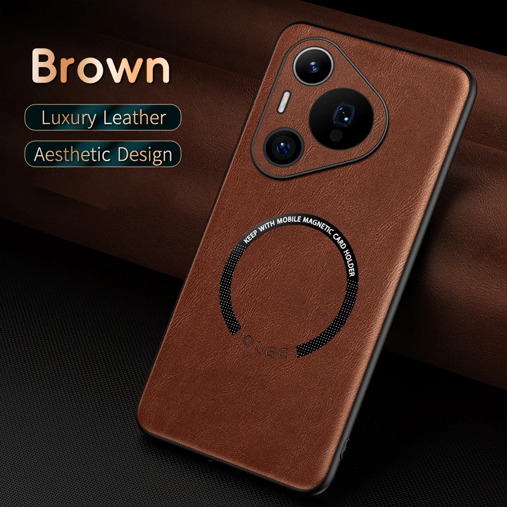 Case for HUAWEI P40 P50 P60 P70 Pro/Plus Case Leather Phone Cover for HUAWEI Pura 70 Ultra Luxury Cover