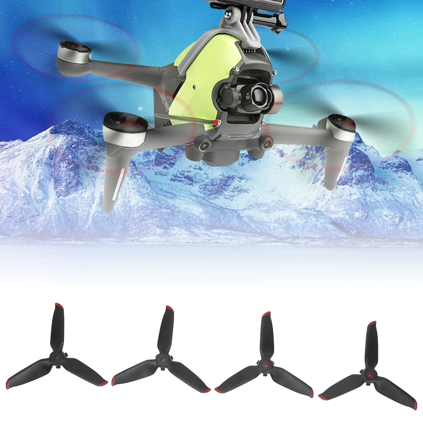 2Pair RC Drone Propellers 3 Blades Quick Release Propellers Replaccement for FPV Combo Drone Propellers Propellers for FPV Combo