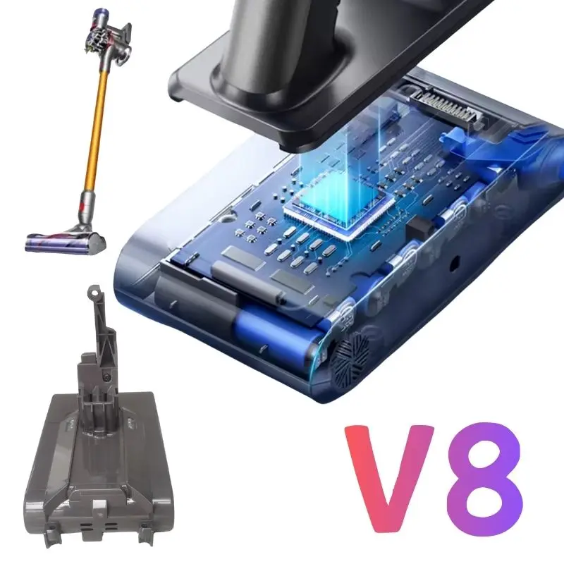 

For Dyson V8 Battery 100% new 21.6V 12800mAh Absolute V8 Animal Li-ion SV10 Vacuum Cleaner series Rechargeable batteries
