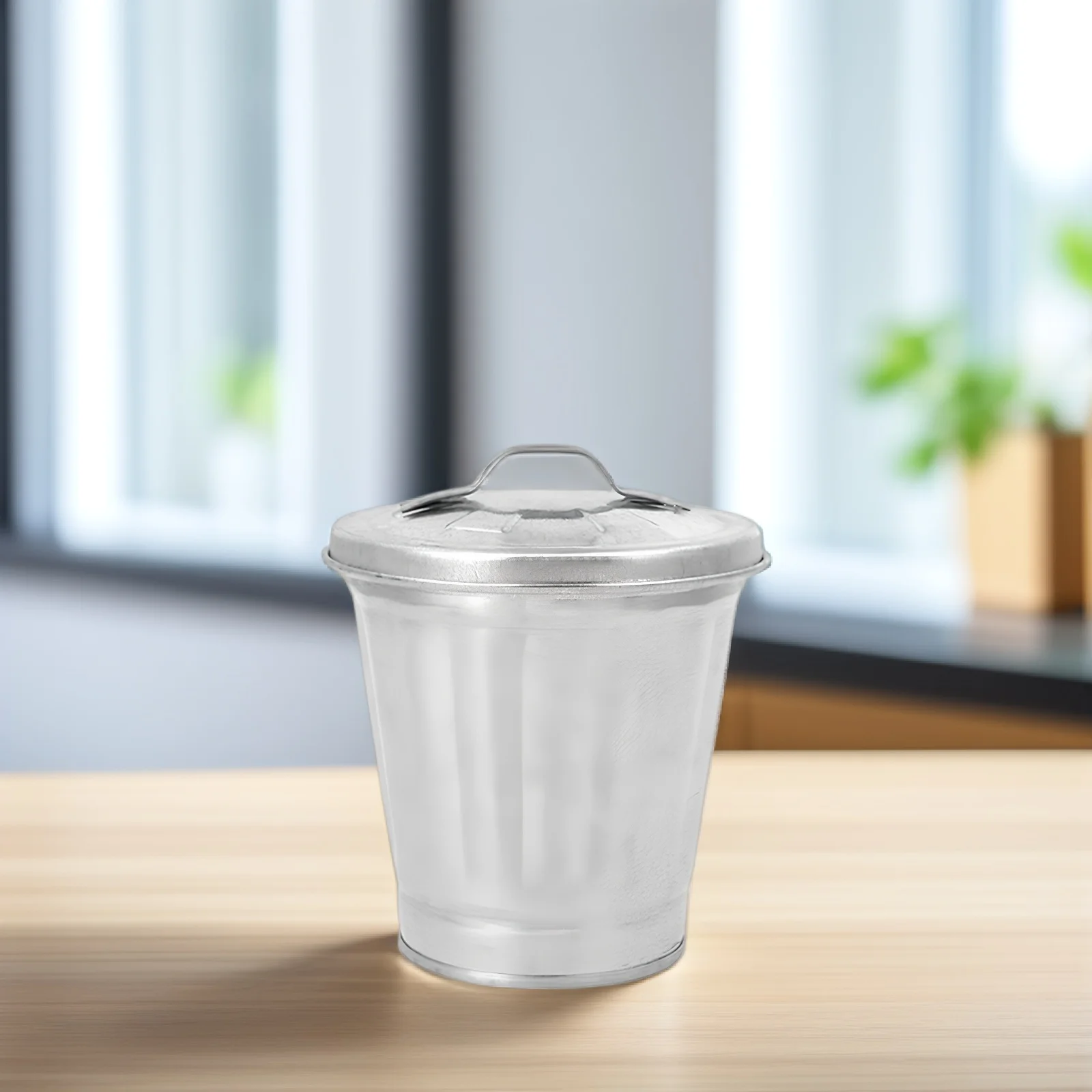 

3Pcs Mini Desktop Trash Can Flowerpot Lid Waste Basket Flowerpot Home Use Desktop Trash Can Flowerpots Waste Bin Flowerpots