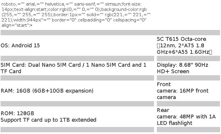 [Ship From UK]Cubot Tab KingKong Mini 8.68'' 90Hz Screen Rugged Tablet 16GB(6+10) 128GB Android 15 10200mAh Camping Light 48MP