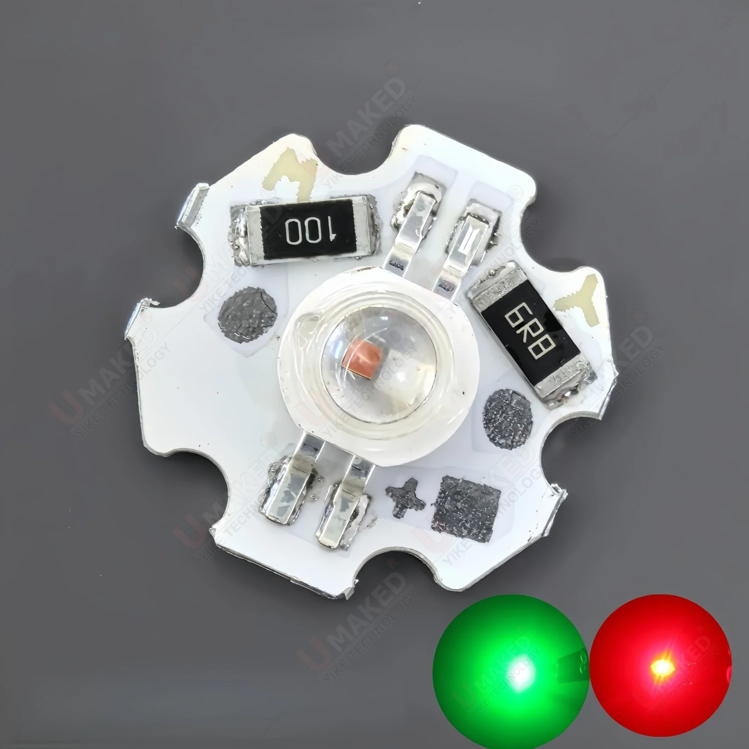 

10pcs 3W Bi-color High Power LED Chip White/Red Red/Green Blue/white green/red mix two Color With 16mm 20mm LED PCB lamp source
