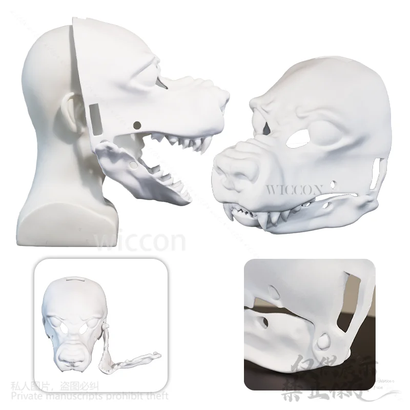 

Пушистая маска, собака, череп, реквизит «сделай сам», 3D полилуктическая кислота, косплей, животный художник, ужас, кигуруми, меховой костюм, аниме, подарки по индивидуальному заказу