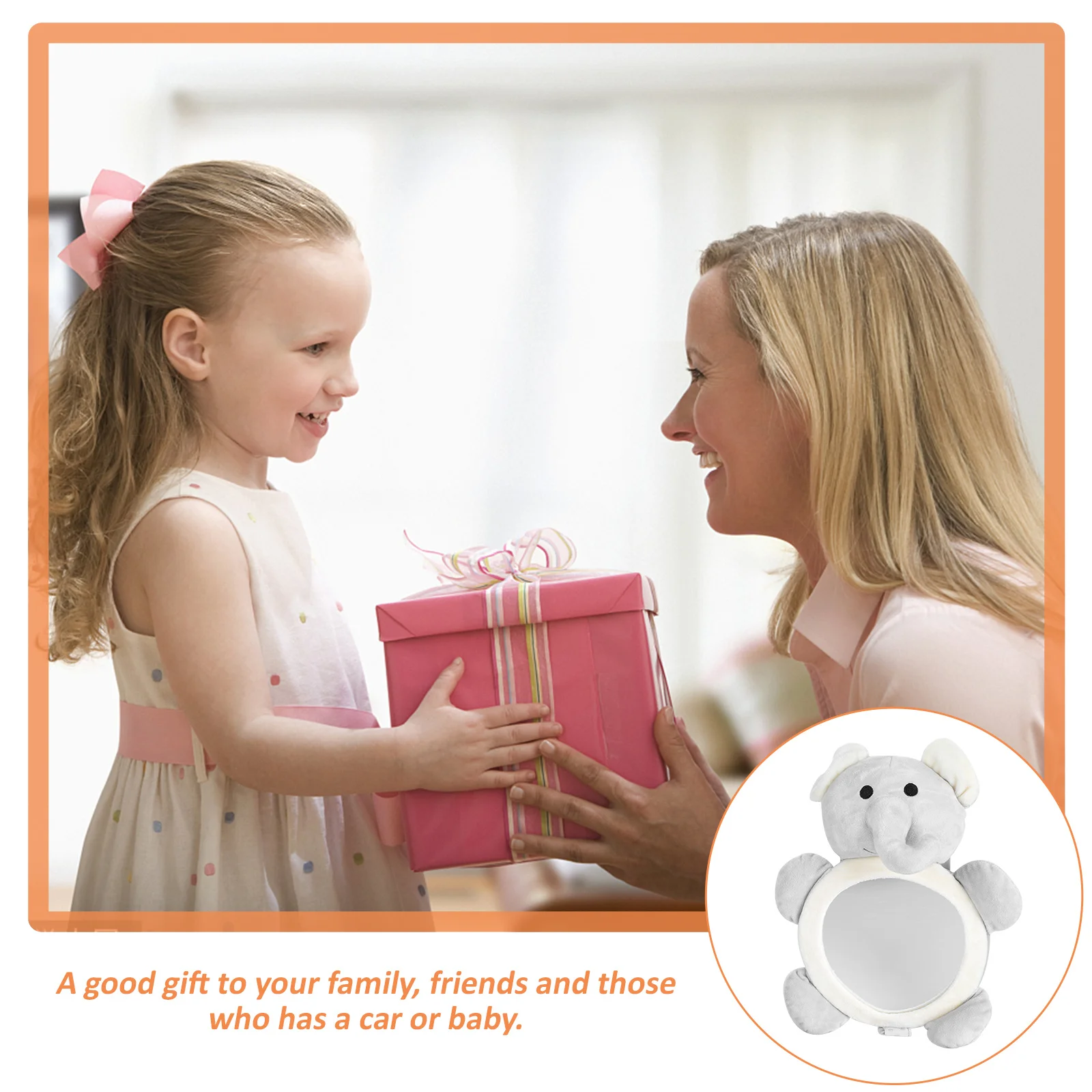 مرآة سيارة جميلة للأطفال مصنوعة من بلاستيك عالي الجودة لمراقبة القيادة الآمنة وفي السيارة