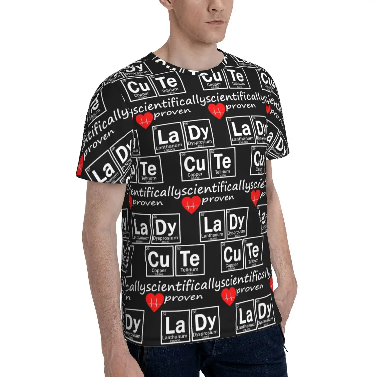 Elements Periodic Table Science Chemistry Chemical T-Shirt for Men Cotton T Shirts Men's Short Sleeve Round Neck Clothes Tops