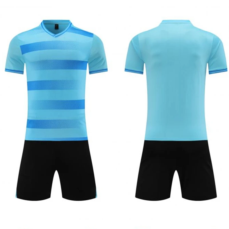 New Arrival High Quality Quick Dry Soccer Uniform Latest Design Football Jersey for Boys Training Logo Printing Vest Shorts view 2