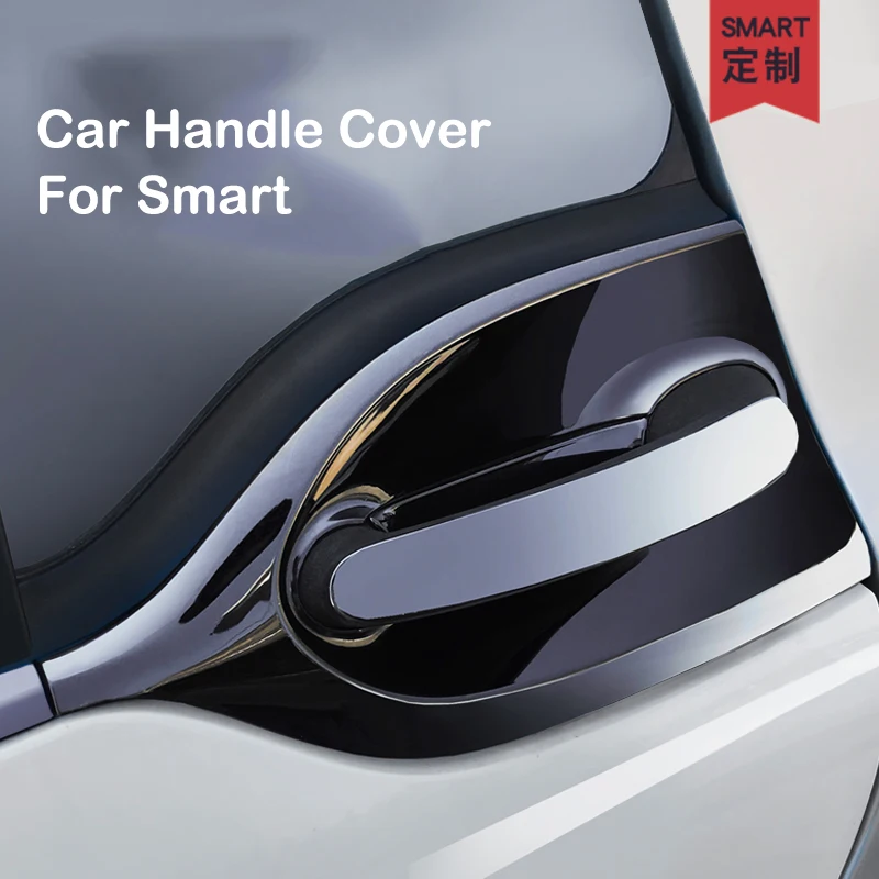 6Pcs Stainless Steel Car Door Handle Cup Protector Decoration Car Bowl Protection For Smart Fortwo 453 451 Car Accessories