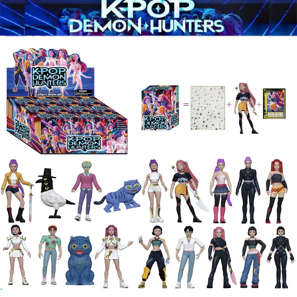 2025 Kpop chasseurs de démons Figurine boîte aveugle jouet Derpys tigre Rumi Mira Zoey chatte Figurine poupée pour les Fans cadeau Surprise