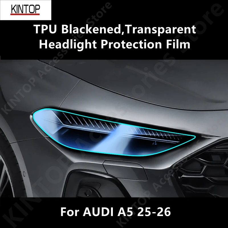 

Для AUDI A5 25-26 черненая прозрачная защитная пленка из ТПУ для фар, защита фар, аксессуары для модификации пленки