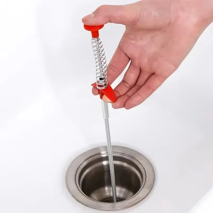 1/3pcs 90cm Multifunctional Pipe Dredging Tool Shower Tub Toilet Clogged Household Kitchen Water Channel Cleaning Gripper