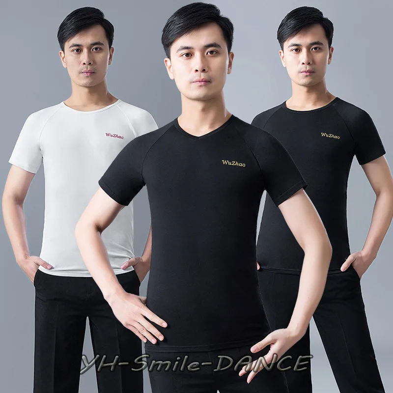 Waltz Ballroom Dance Top Men Latin Dance Tshirts Garment Dance Garment Stage Performance Latin Man Men Shirts Garment Top