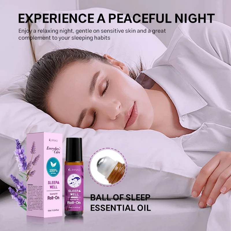 Lavender Essential Oil for Sleep - Promotes Relaxation & Restful Nights, Calms Mind and Body