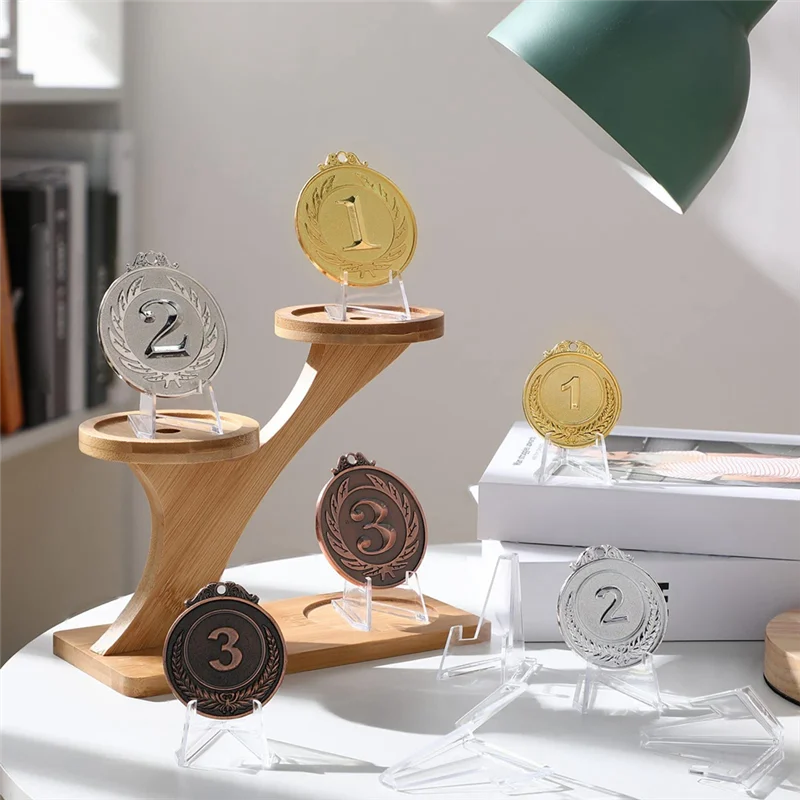 

B-Est Mini Acrylic Easel Display Stand, 36 Packs, Perfect For Displaying Sports Cards, Coins, Medals And More Easy Install