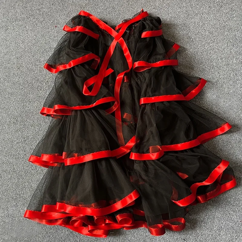 화려한 무대 쇼 하프 스커트, 여성 댄스 하프 스커트, 긴 한국 걸 그룹 댄스 원피스, 할로윈 코스프레 의상, 신제품