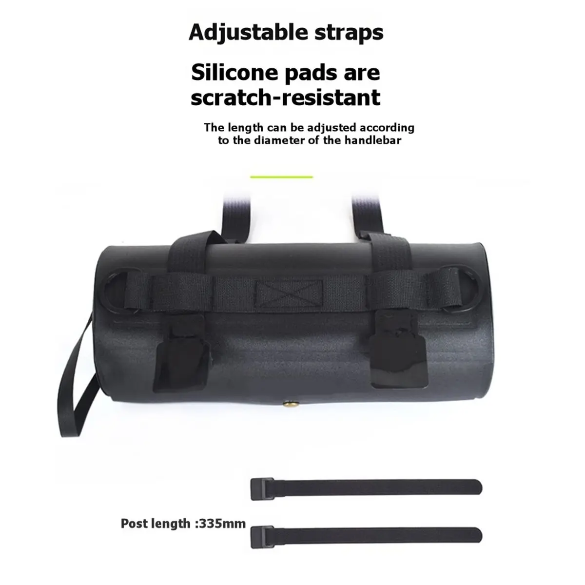 giftnew Bike Handlebar Bag 2L Waterproof Bicycle Handlebar Bag Small Bike Front Bike Storage Cylinder Bag with Shoulder Strap