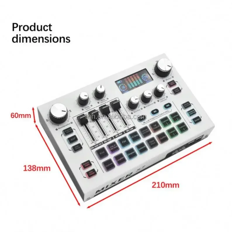 2025SC- X7 Professional Podcast Equipment All in One Bundles for Studio Music Production V8 Audio Mixer Sound External
