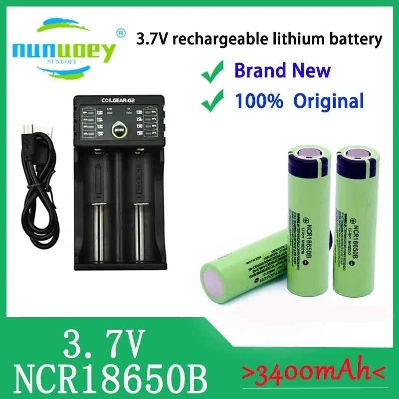 100% new original batteries by 2025. Rechargeable new 3.7V NCR18650B 34B 3400mAh tool toy flashlight battery 18650.00