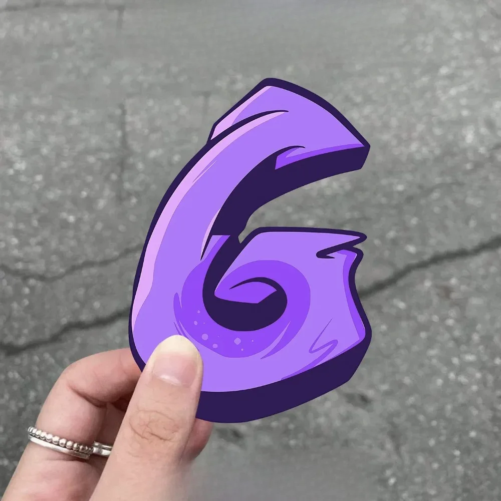 Graffiti 0-9 Number Vinyl Stickers Purple Black Waterproof Decals For Motorcycle Helmet Tank Fairing Car Window cooter Decor