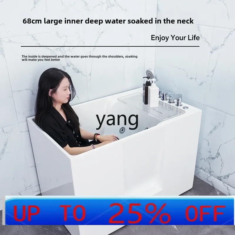 CX  seated small bathtub household small apartment mini bath bucket acrylic adult bath tray