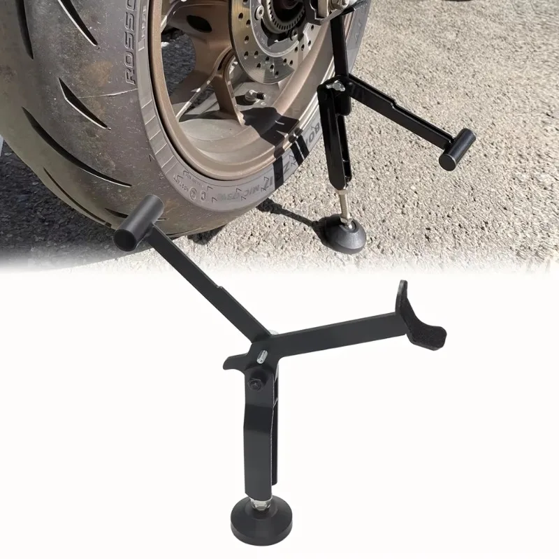 Motorcycle Foldable Lift Stand - Heavy Duty Support Crane Frame with Upgraded Armrests