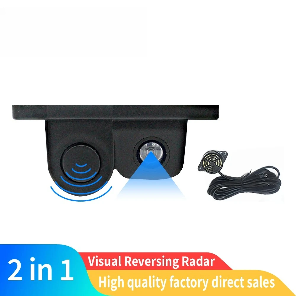 

Система помощи при парковке водонепроницаемая 170г ° Радар-детектор, датчик 2в1, звуковая сигнализация, автомобильная камера заднего вида, камера заднего вида, ночное видение