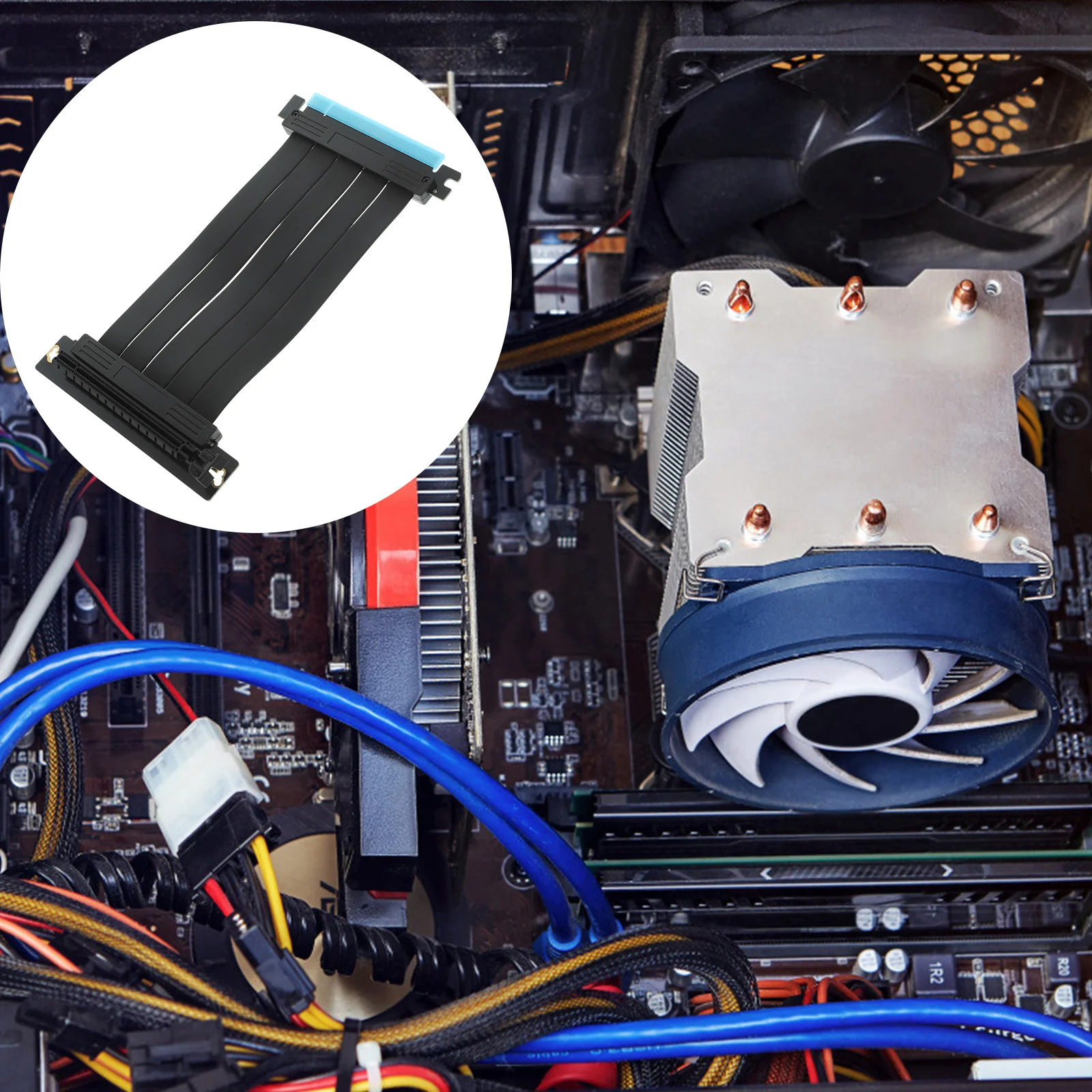 

90 Degree High PCIE Riser Cable PCI- 3 Extender Extension Cord Port Adapter Computer Accessory