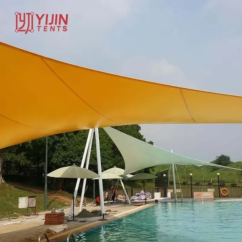Chinese Hot-sale Pvdf Tension Membrane Structure Landscape Umbrella Tent