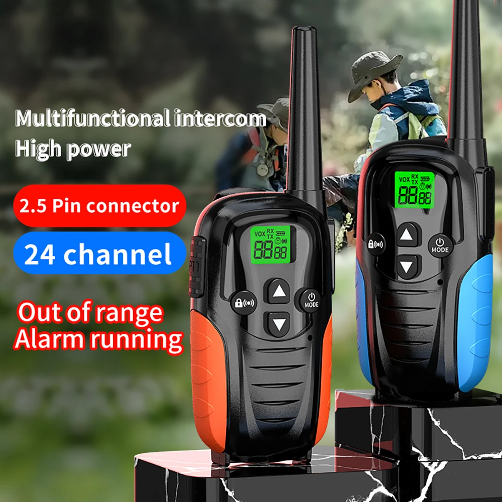 2 pz bambini Walkie Talkie portatile all'aperto bambini Radio bidirezionale 6KM ricevitore Walkie-Talkie Radio Comunicador giocattoli per ragazzi ragazze