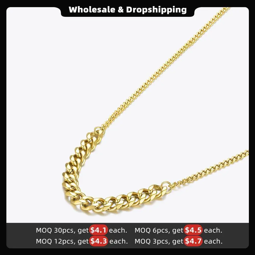 ENFASHION Link Chain Pendant Necklace Women Stainless Steel Gold Color Choker Necklaces Fashion Jewelry Collares 2020 P203078