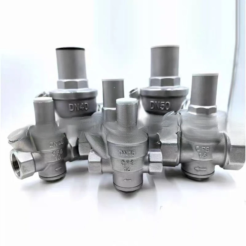 Y11X-16P double pressure gauge wire port stainless steel pressure   thread pilot-operated adjustable pressure stabilizing valve