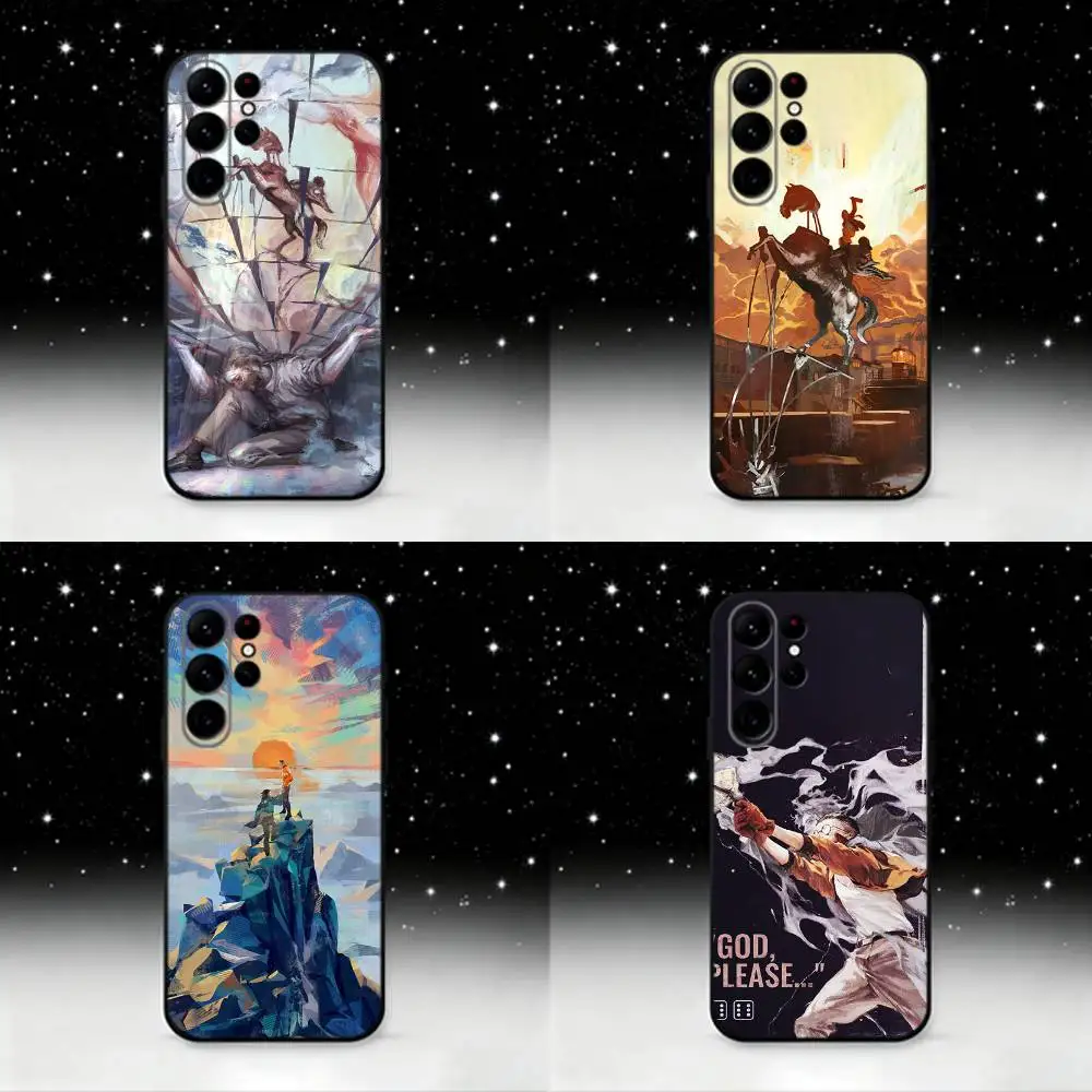 Funda de teléfono Game Disco e-elysium para Samsung S25,S24 Ultra,S20,S30 plus,S22 plus,S23,S30 Ultra 5G, carcasa negra de silicona
