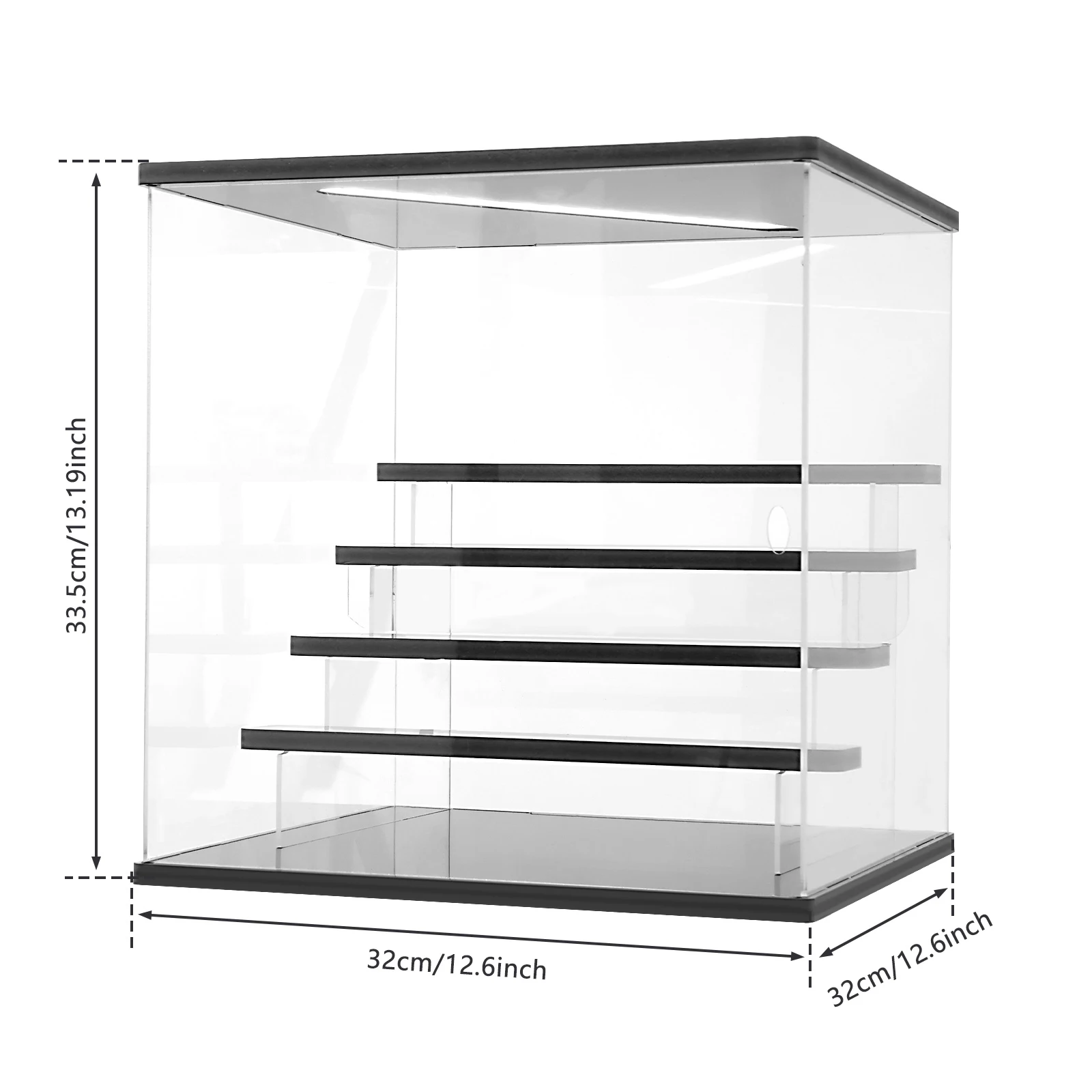 3/5 Layers Acrylic Display Case With LED Light Figurines Toy Blind Box Organizer Dust Proof Dolls Action Figure Display image 3